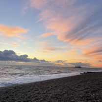 Brighton beach sunset